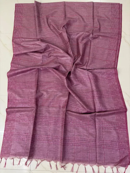 Soft Banswada Tissue Saree with Elegant New Checks & Woven Design